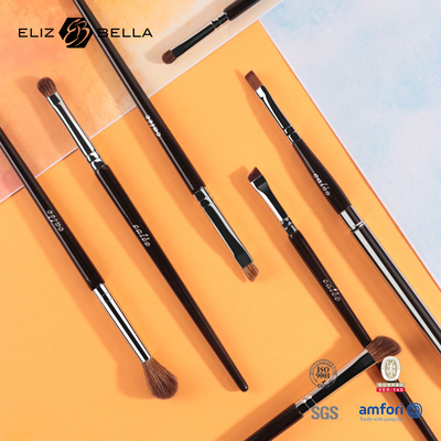 7pcs Eye Makeup Brush With Black Wooden Handle Công cụ trang điểm sử dụng hàng ngày