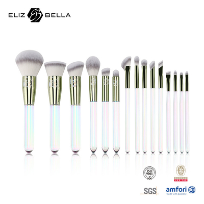 12pcs Clear Plastic Handle Brushes Custom Cosmetic Brushes With Laser Design (Bộ chải mỹ phẩm tùy chỉnh với thiết kế laser)