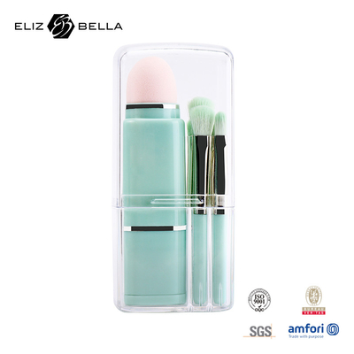 8pcs Mini Makeup Brush With Short Handle Cosmetic Brush Sản xuất tóc Makeup Brush Pink Sponge With Makeup Tube