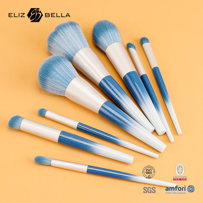 10pcs Beauty Needs Plastic Handle Travel Makeup Brush Set With Synthetic Hair, Đơn đặt hàng OEM được chào đón