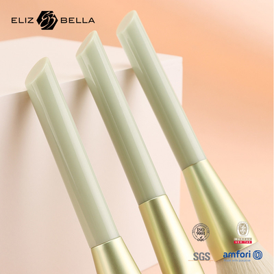 3pcs tùy chỉnh trang điểm bàn chải cho bột, màu, bàn chải đường viền, tay cầm nhựa và nhôm Ferrule