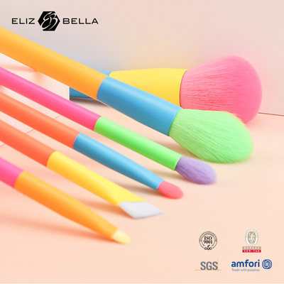 12pcs Colorful Plastic Handle And Aluminum Ferrule Beauty Cosmetic Brush Set Sample (Mẫu bàn chải mỹ phẩm)