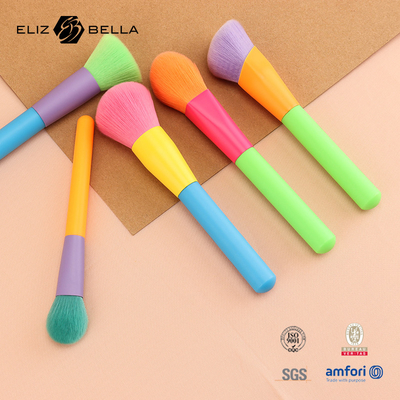 12pcs Colorful Plastic Handle And Aluminum Ferrule Beauty Cosmetic Brush Set Sample (Mẫu bàn chải mỹ phẩm)