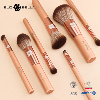 7pcs tùy chỉnh bộ sơn trang điểm du lịch với tay cầm nhựa và tóc tổng hợp