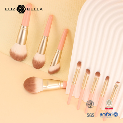9pcs Professional Makeup Brush Set với tay cầm bằng gỗ và Aluminium Ferrule tùy chỉnh