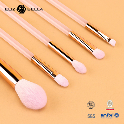 5pcs Nhựa màu hồng Máy gọn, tóc tổng hợp bộ bàn chải mỹ phẩm, Bột, mắt Blendiang, mắt bóng bàn chải