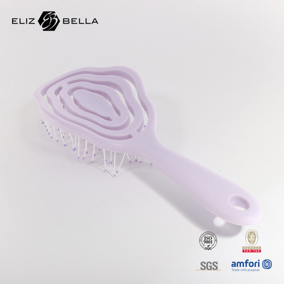 Logo tùy chỉnh ẩm ướt và khô Curved Vent Scalp Massage Hair Brush Square Paddle Detangle Hair Brush cho tóc xoăn