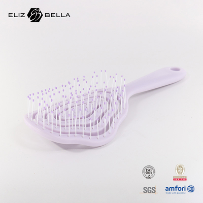 Logo tùy chỉnh ẩm ướt và khô Curved Vent Scalp Massage Hair Brush Square Paddle Detangle Hair Brush cho tóc xoăn