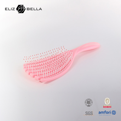 Tùy chỉnh ướt và khô đường cong lỗ thông gió xoắn ốc tóc chải chải vòng tròn Massage vuông Paddle Detangle tóc chải cho tóc xoăn