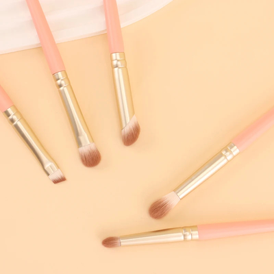 Bộ bàn chải trang điểm nhựa nhôm Ferrule để tạo hình khuôn mặt tùy chỉnh và làm nổi bật