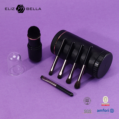 Mini On-the-Go Makeup Brush Kit Compact Set cho vali hoặc túi xách Hipoallergenic và thân thiện với du lịch