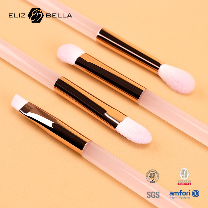 5pcs Nhựa màu hồng Máy gọn, tóc tổng hợp bộ bàn chải mỹ phẩm, Bột, mắt Blendiang, mắt bóng bàn chải