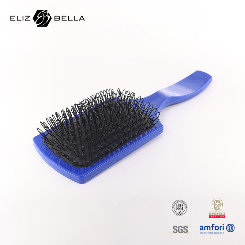Quảng trường rỗng thông gió Detangling bàn chải mát xa chải Deman Logo tùy chỉnh Curved Wave Brush Maze Hair Brush cho máy sấy tóc