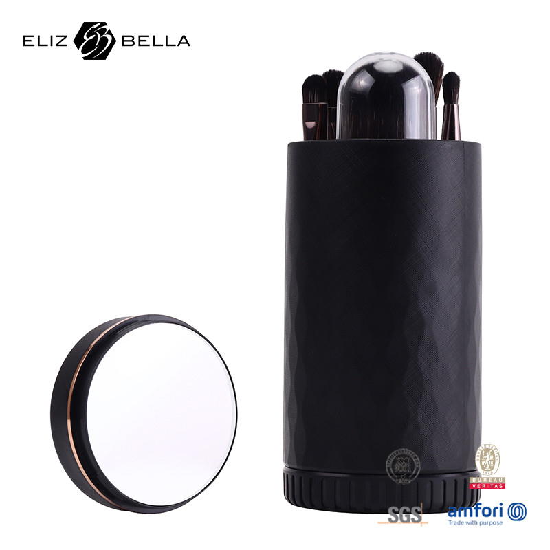 Mini On-the-Go Makeup Brush Kit Compact Set cho vali hoặc túi xách Hipoallergenic và thân thiện với du lịch