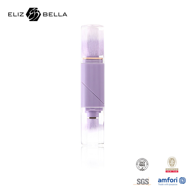 2 trong 1 Thiết kế Chải kéo ra mềm bền Tạo trách nhiệm 100% Vegan Nylon Hair Makeup Brushes cho Salon/Home/Gift