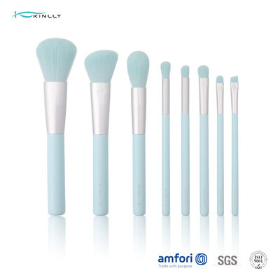 Tay cầm bằng gỗ BSCI 8 cái Bộ cọ trang điểm nhãn hiệu riêng